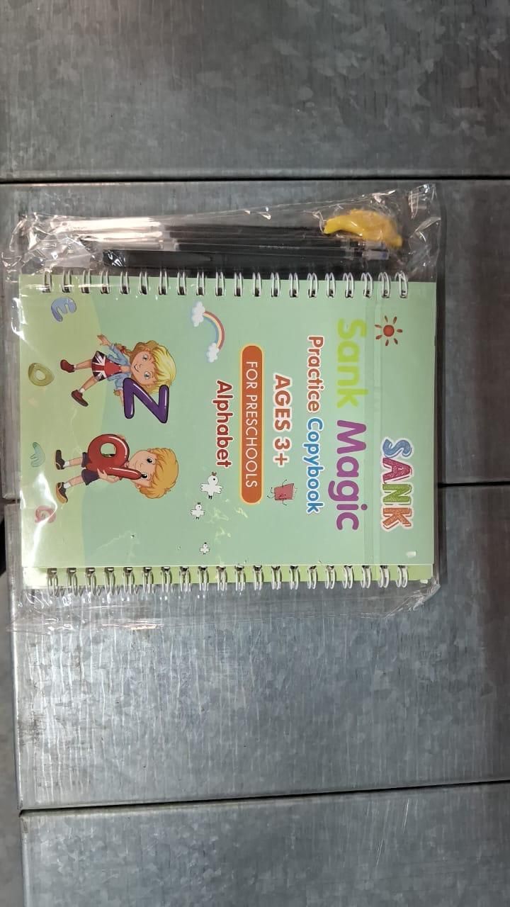 Sank Magic Practice Copybook (4 Books, 1 Pen, 1 Grip, 10 Refills)